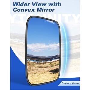 UTV Side Mirrors, 2-Pack Mirror Kit Adj Convex Design, Easy Install Door Mount